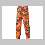 Nohavice BDU " kapsáče " 65%bavlna 35%polyester farba farebný vzor " oranžový METRO maskáč "